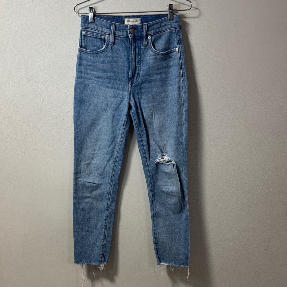 Madewell The Perfect Vintage Jean Classic Blue Distressed Women's size 24 6010
